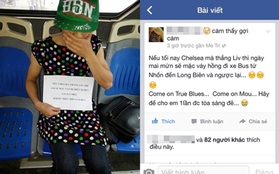 Chàng trai Việt Nam mặc váy đi xe buýt vì Chelsea thắng Liverpool