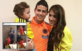 "Hot boy World Cup" James Rodriguez nhí nhảnh nhảy salsa với con gái cưng