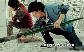 Shota Sometani chiến đấu với hai Lãng Khách Kenshin trong "Bakuman"