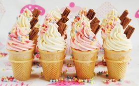 Cupcake ngon ngon ẩn mình trong ốc quế