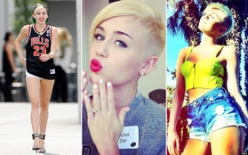 Học tập style make up và thời trang "nổi loạn" ngày hè của Miley Cyrus
