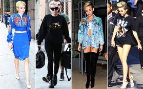 Miley lăng xê nhiệt tình 4 kiểu giày "hot" nhất 2013 