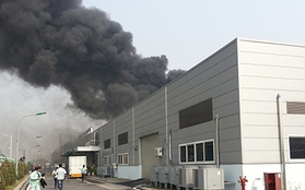 Cháy lớn tại Khu công nghiệp Yên Phong - Bắc Ninh