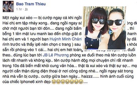 Ngồi sát nhà, Thiều Bảo Trang vẫn bị cướp Iphone 6 trong tích tắc