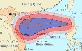 Bão số 12 gió giật cấp 14 - 15 trên Biển Đông