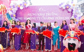 Top Hoa hậu Việt Nam 2020 đến chúc mừng nước hoa Charme khai trương trụ sở công ty tại TP.HCM