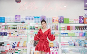 Á hậu Huyền My rạng rỡ đến dự sự kiện khai trương Nuty Cosmetics chi nhánh 9 tại Hà Nội