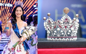 Cận cảnh vương miện Hoa khôi Sinh viên Việt Nam vừa được trao: Vàng hồng 10k và ngọc trai quý giá