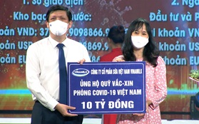 Vinamilk tiếp tục đồng hành với Chính phủ, ủng hộ 10 tỷ đồng vào Quỹ vaccine phòng Covid-19