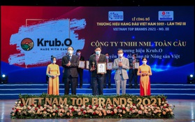 Krub.O được vinh danh Top 10 Thương hiệu Hàng đầu Việt Nam 2021