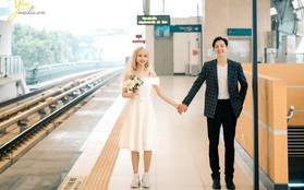 Hà Nội: Người ta đã rủ nhau lên… tàu điện Cát Linh - Hà Đông để chụp ảnh cưới!