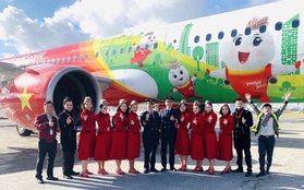 Tàu bay, tiếp viên Vietjet gây ấn tượng đặc biệt tại châu Âu