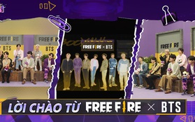 Free Fire là game đầu tiên sở hữu 7 trang phục do BTS tự thiết kế cho gen FF!