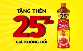 ​Nước chấm cá cơm 3 Miền tri ân người tiêu dùng tặng thêm 25% dung tích