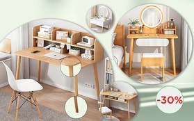 Nội thất decor nhà cửa đang giảm mạnh đến 30%, bàn trang điểm, bàn học làm việc giá chỉ vài trăm