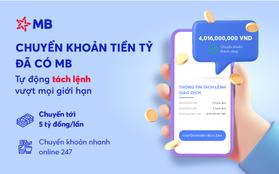 MB ra mắt tính năng chuyển khoản "Tách lệnh tự động" trên App MBBank