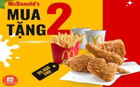 Mới đầu tuần, ShopeeFood đã chiêu đãi tín đồ gà rán McDonald’s ưu đãi Mua 2 tặng 2 đầy hấp dẫn