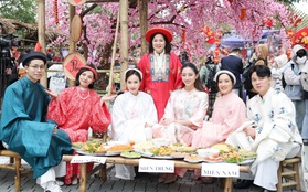 Hoa hậu Lương Thùy Linh cùng thầy trò ĐH Đại Nam trải nghiệm Tết xưa, tôn vinh giá trị văn hoá truyền thống