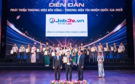 Lọt Top 10 thương hiệu bền vững quốc gia, Job3s.vn khẳng định vị thế trên thị trường tuyển dụng