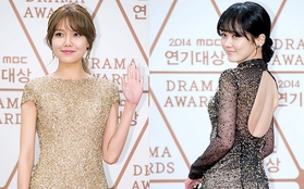 Sooyoung (SNSD) đọ sắc Jang Nara trên thảm đỏ “MBC Drama Awards 2014”