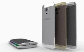 Bản thiết kế Galaxy S6 viền kim loại, mặt lưng da