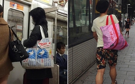 Bao bì cám con cò Việt Nam thành túi thời trang trên đường phố Nhật