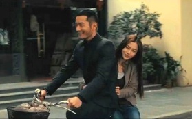 Cảnh đạp xe lãng mạn của Angela Baby và Huỳnh Hiểu Minh