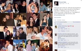 Kaka "nịnh" vợ đầy lãng mạn trên facebook cá nhân