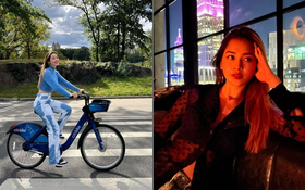Chi Pu và cuộc sống "chill chill" ở Mỹ: Sáng đạp xe dạo New York, tối lên đồ xuyên thấu đi nghe nhạc xập xình