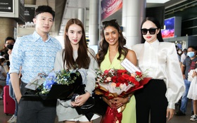 Hương Giang ra tận sân bay đón 2 Hoa hậu Thái Lan sang Việt Nam