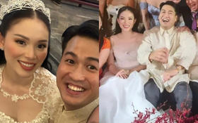 Cận nhan sắc Linh Rin và biểu cảm hạnh phúc của Phillip Nguyễn trong ngày cưới