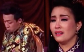 Trấn Thành bị soi biểu cảm nhếch mày, trề môi khi Kiều Oanh khóc nấc kể chuyện mẹ mất trên sóng truyền hình