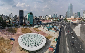 Toàn cảnh giếng trời khổng lồ hình hoa sen giữa lòng TP.HCM của tuyến Metro số 1