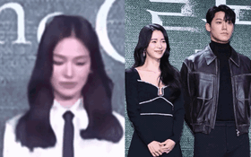 Clip gây sốt: Cái liếc mắt thấu hiểu hồng trần của Song Hye Kyo dành cho Lee Do Hyun - Lim Ji Yeon trong sự kiện họp báo The Glory
