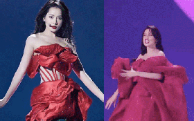 Chi Pu khoe cận visual &quot;đỉnh chóp&quot; trên show Trung, màn thay váy trên sân khấu gây bão