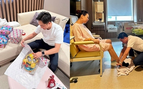 Cường Đô La khoe vừa chăm sóc Đàm Thu Trang, vừa cưng chiều con ngày 1/6
