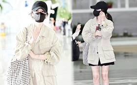 Song Hye Kyo xuất hiện thanh lịch tại sân bay, cười tươi rói chào phóng viên