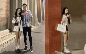 Khoảnh khắc Doãn Hải My lặng lẽ chờ Văn Hậu, vóc dáng khó rời mắt