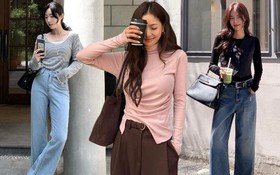 Áo thun dài tay và quần mùa đông: Chỉ 5 phút cho một set đồ gấp đôi sự trẻ trung, sành điệu mọi lúc