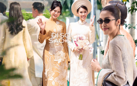 Tổ hợp áo dài hào môn: Hà Tăng, Linh Rin khác biệt nhà chồng; gia đình tỷ phú cài ẩn ý sau 1 chi tiết