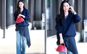 Hiếm lắm mới thấy Kim Ji Won mặc phá cách