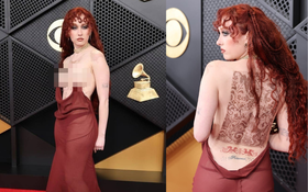 Thảm đỏ Grammy xuất hiện váy khoe thân phản cảm, nản nhất là cách che vòng 1 quá lố lăng