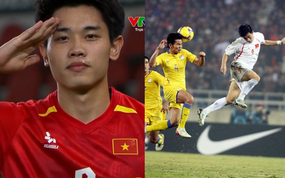 Bùng nổ cảm xúc: Đình Bắc tái hiện cú đánh đầu ngược tuyệt phẩm của Công Vinh, giúp U23 Việt Nam dẫn trước U23 UAE