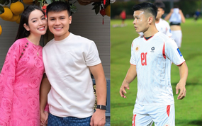 Bí ẩn mùng 2 Tết: Chu Thanh Huyền diện áo dài bên Quang Hải, netizen ngơ ngác "ủa người ở Singapore thi đấu là ai"?