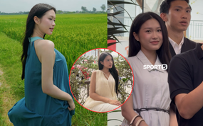 Doãn Hải My lộ vòng 2 lùm lùm khi về quê Văn Hậu