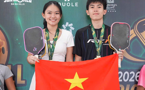 Hai tài năng trẻ Minh Tít - Jolie Lam vô địch đôi nam nữ U18 Pickleball World Cup 2026