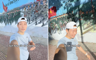 Khách Hàn nhận “cơn mưa” lời khen khi nói điều cảm động về người Việt trước bức tranh diễu binh hot nhất TP.HCM