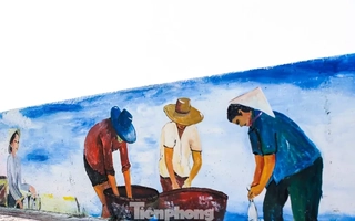 Lạc bước vào ‘phòng tranh ngoài trời’ giữa làng chài Nhơn Lý