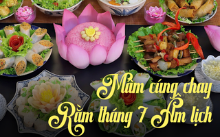 Mâm cỗ chay Rằm tháng 7 may mắn, an lạc từ mẹ đảm Hà Nội: 11 món ngon tinh tế, tròn vị đoàn viên