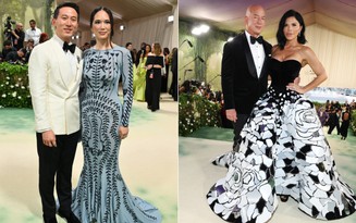 Hai trùm công nghệ tại Met Gala 2024: CEO TikTok nổi bật với visual tổng tài bên vợ đẹp, Jeff Bezos cùng bạn gái có bị chê "mặc kém sang"?